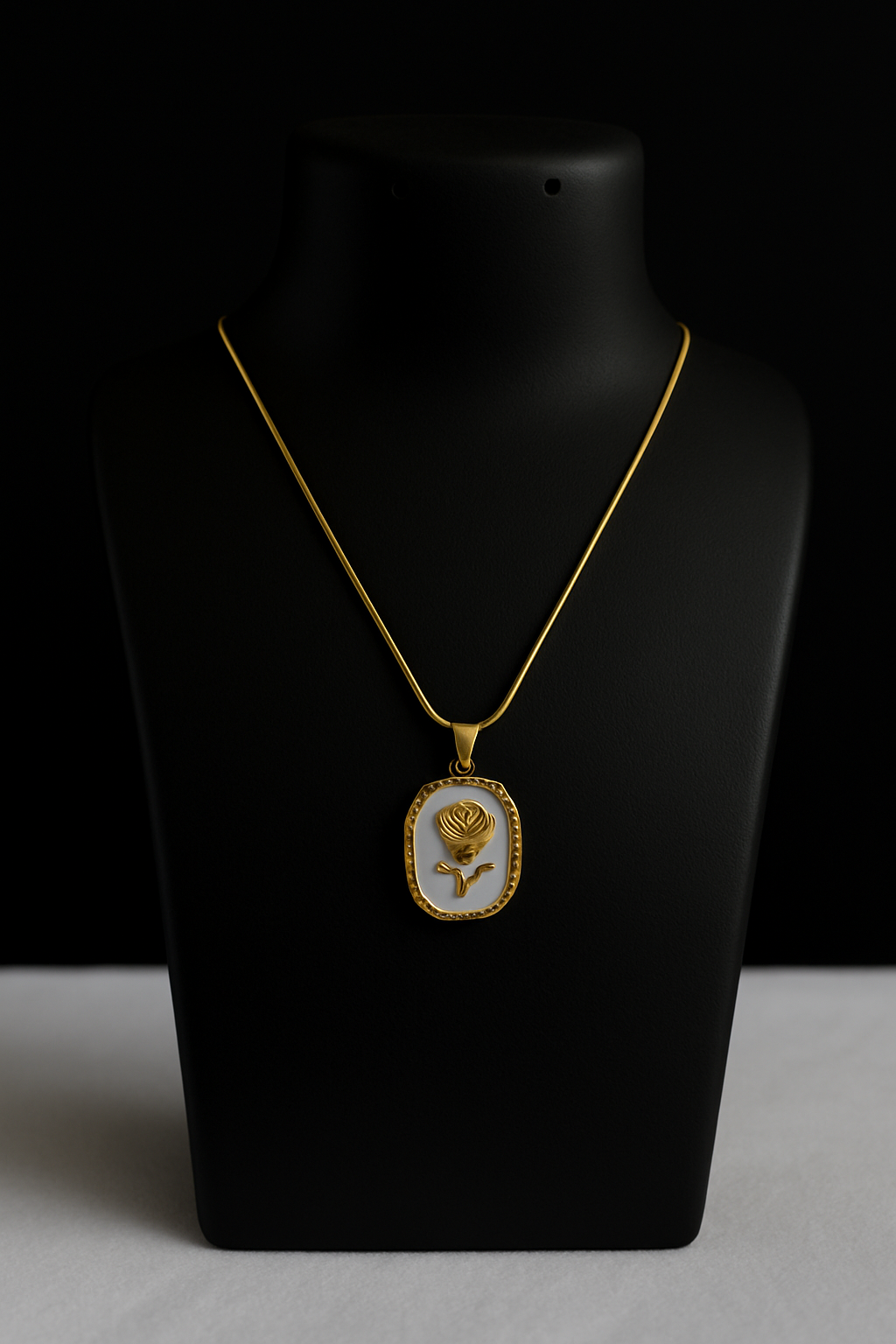 Stylish Anti Tarnish Gold Plated Rose Flower Pendant