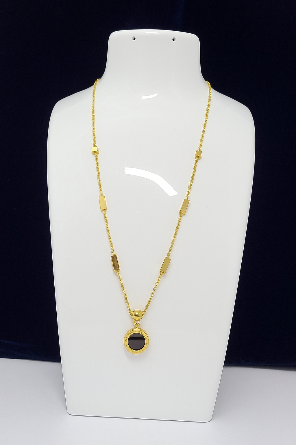 Stainless Steel Cubic Zirconia Gold-plated Plated Alloy, Stainless Steel Necklace