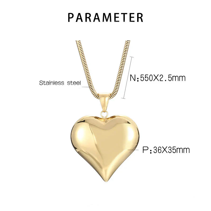 Gold Sliver Hollow Heart-shaped Necklace For Women's buy 1 get 1 free