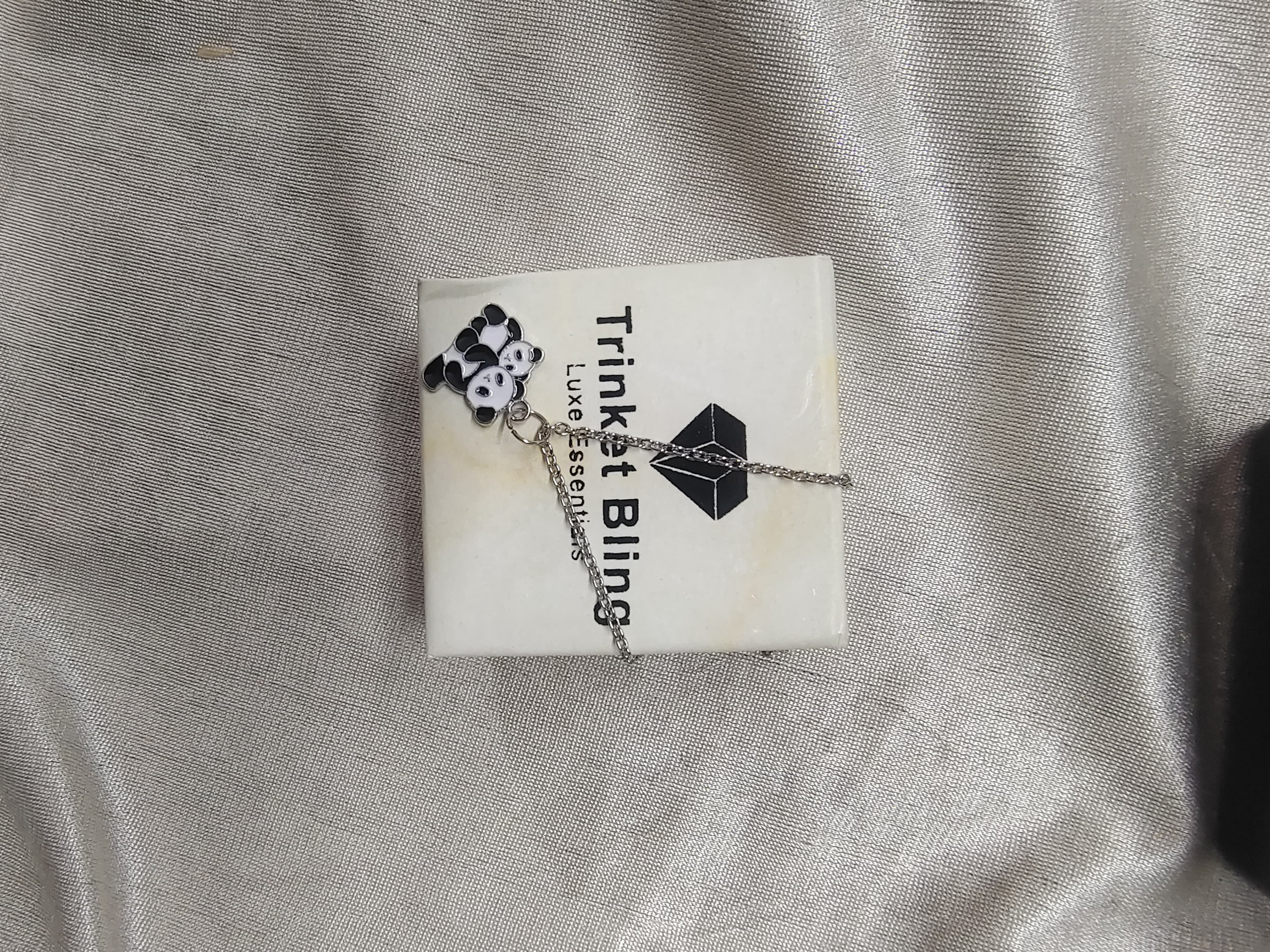 Black & White Sitting Panda Pendant for women & Girls