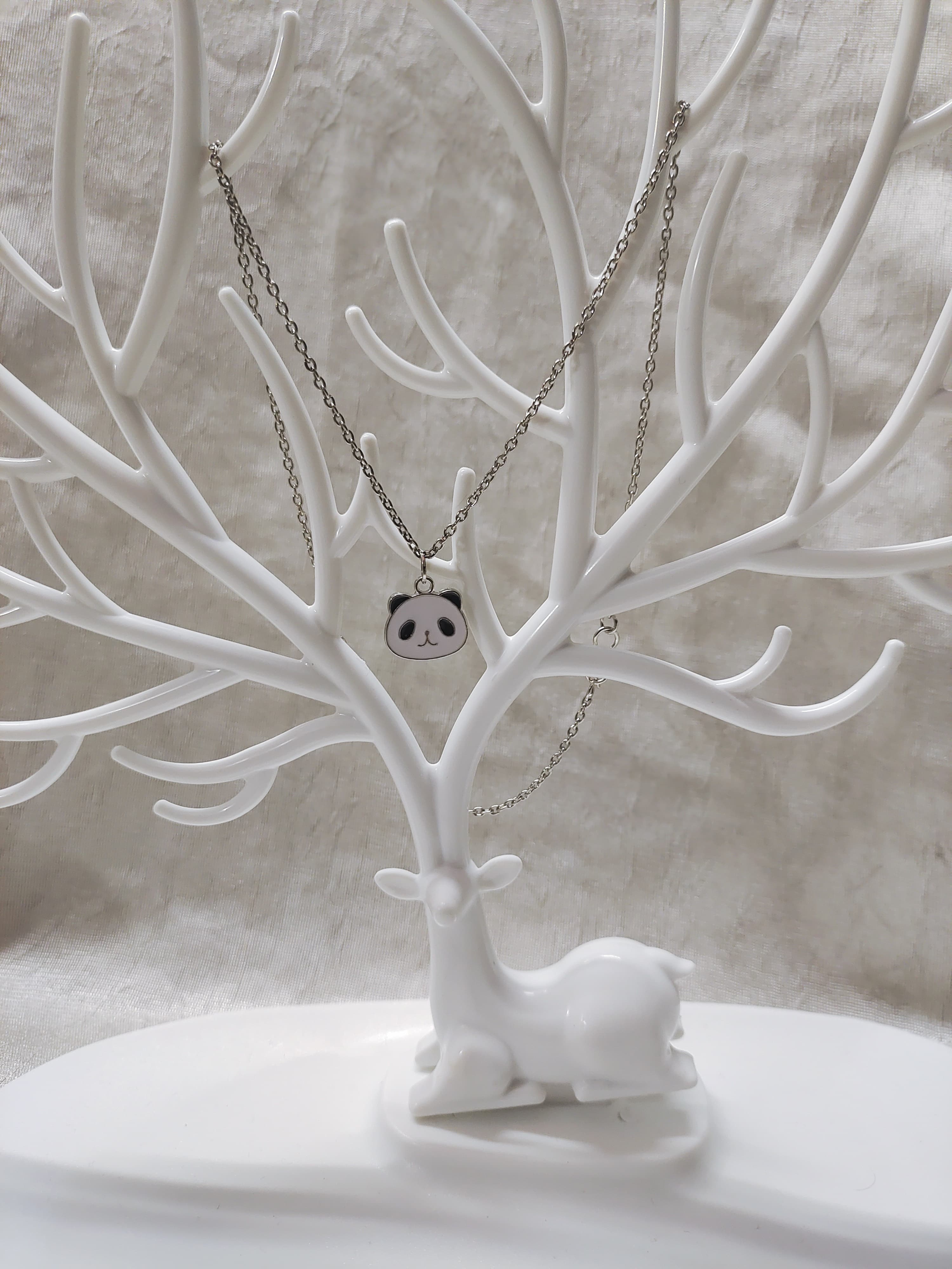 PANDA FACE PENDANT WITH CHAIN