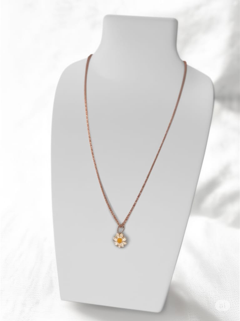 Charm with Chain Fashion Stylish Minimalist Bohemian Necklace Designer Delicate Pendant Necklace for Girls And Women - Rose Gold