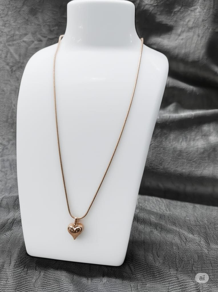 Western Wear Stainless Steel Rose Gold Heart Chain