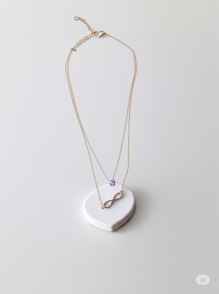 Infinity evil eye Golden charm with gold chain necklace for woman girls