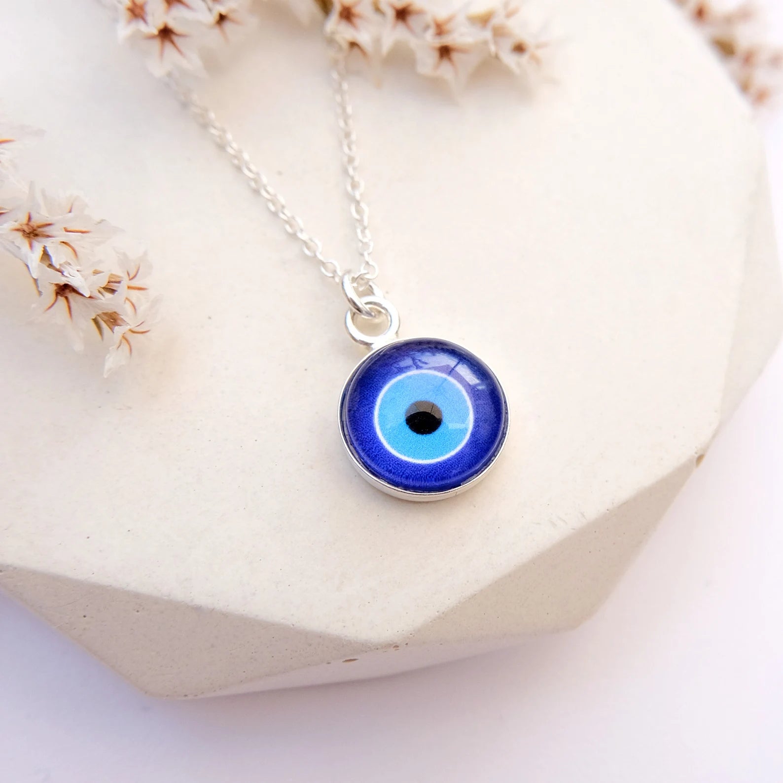 Sterling Silver Evil Eye Necklace Buy 1 Get 1 Free