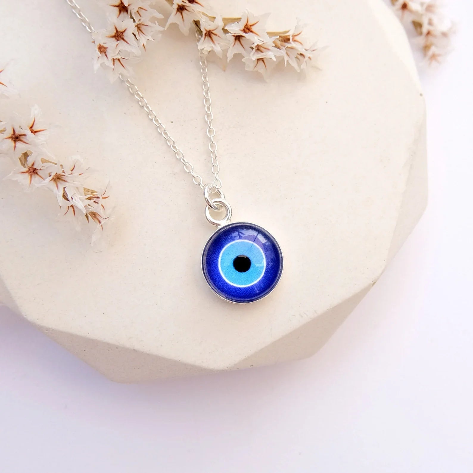 Sterling Silver Evil Eye Necklace Buy 1 Get 1 Free