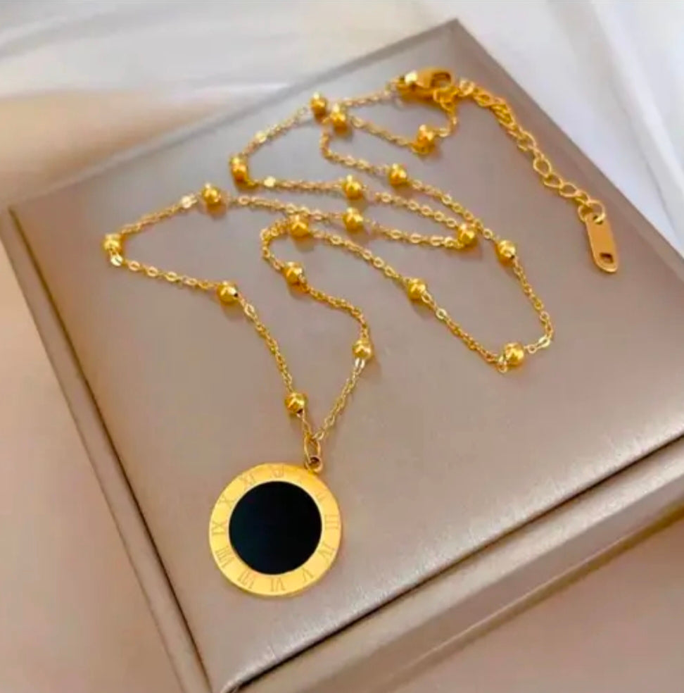 Stainless Steel Cubic Zirconia Gold-plated Plated Alloy, Stainless Steel Necklace