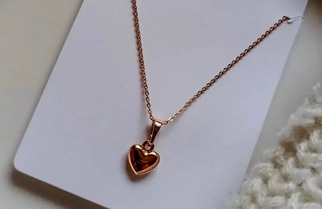 Western Wear Stainless Steel Rose Gold Heart Chain