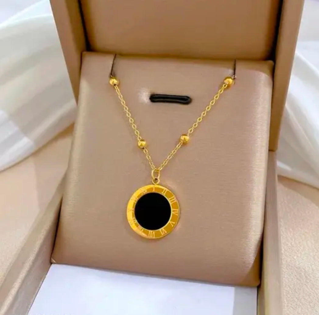 Stainless Steel Cubic Zirconia Gold-plated Plated Alloy, Stainless Steel Necklace