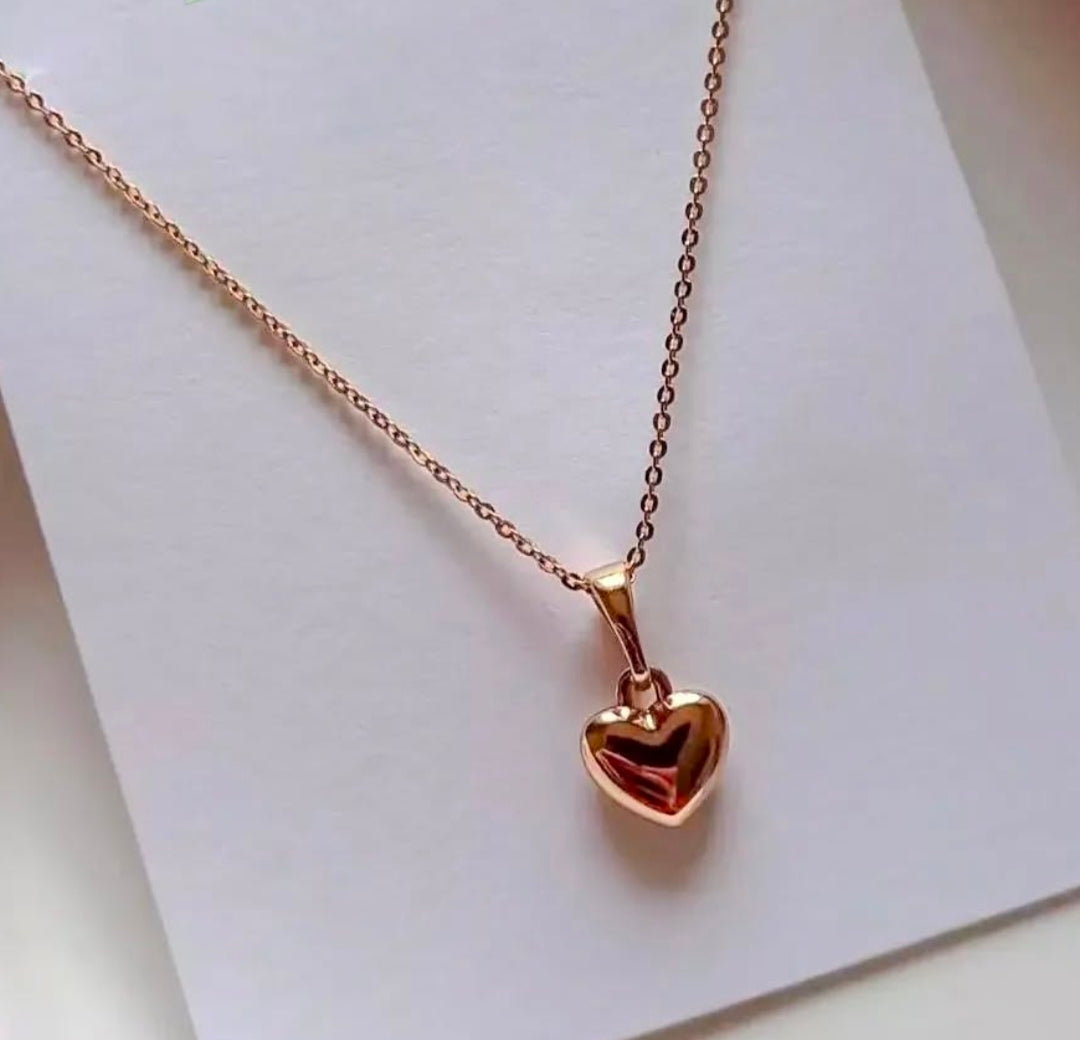 Western Wear Stainless Steel Rose Gold Heart Chain