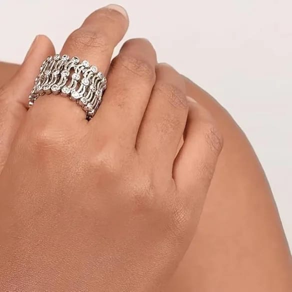 Ring cum Bracelet, Silver